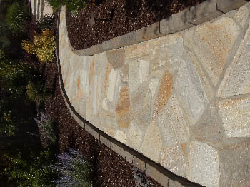 Natural Pennsylvania Bluestone flagstone patio with mortar joints installed in El Dorado Hills, CA