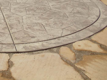 Natural Pennsylvania Bluestone flagstone patio with mortar joints installed in El Dorado Hills, CA