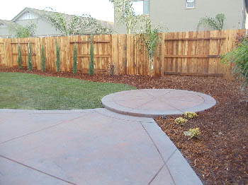 Freshly installed tall fescue sod lawn for a residential backyard in Elk Grove