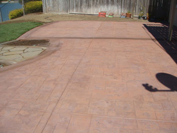 Custom stamped concrete service installed by Delta Construction & Landscaping in Elk Grove.