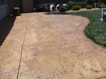 Custom stamped concrete service installed by Delta Construction & Landscaping in Elk Grove.