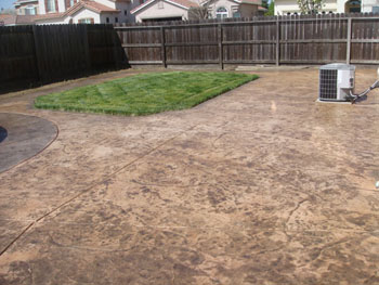 Custom stamped concrete service installed by Delta Construction & Landscaping in Elk Grove.