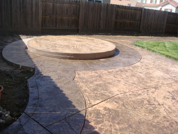 Custom stamped concrete service installed by Delta Construction & Landscaping in Elk Grove.