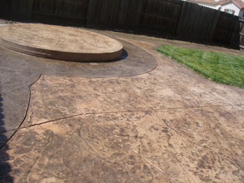 Custom stamped concrete service installed by Delta Construction & Landscaping in Elk Grove.