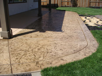 Custom stamped concrete service installed by Delta Construction & Landscaping in Elk Grove.