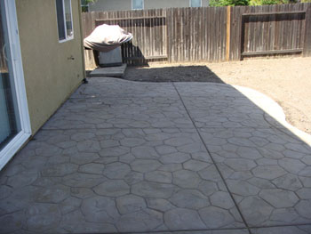 Custom stamped concrete service installed by Delta Construction & Landscaping in Elk Grove.