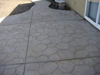 Custom stamped concrete service installed by Delta Construction & Landscaping in Elk Grove.