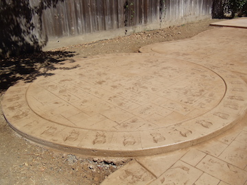 Custom stamped concrete service installed by Delta Construction & Landscaping in Elk Grove.
