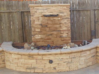 Custom backyard waterfall in Sacramento